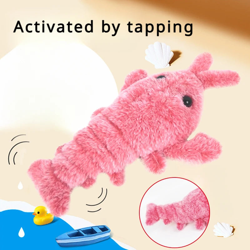 Electric Jumping Shrimp Pet Toy