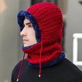 Winter Knit Hat Balaclava with Scarf