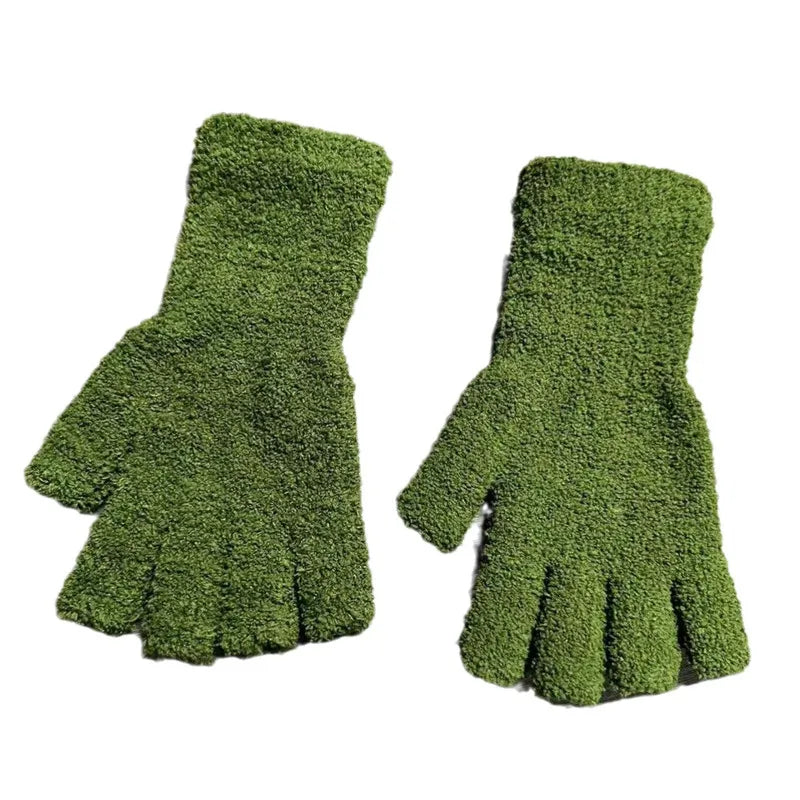 Winter Comfort Knit Half Finger Gloves