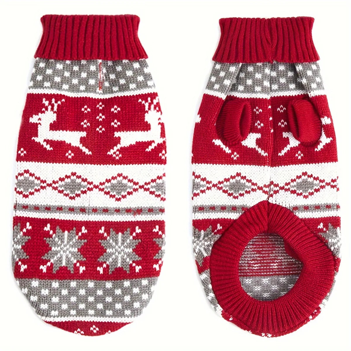 Knitted Dog Christmas Sweater for Small Pets