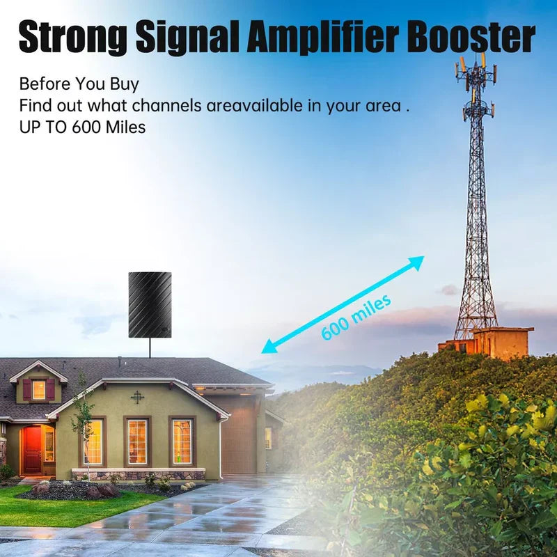 Long Range Indoor HDTV 4K Digital Antenna 600 Miles