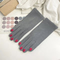 Touch Screen Winter Gloves with Nail Polish Design