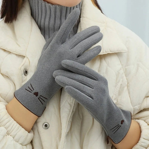 Cat Touchscreen Winter Gloves for Women
