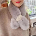 Luxury Faux Fur Pearl Winter Scarf