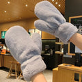 Fluffy Plush Mittens Winter Warm Gloves