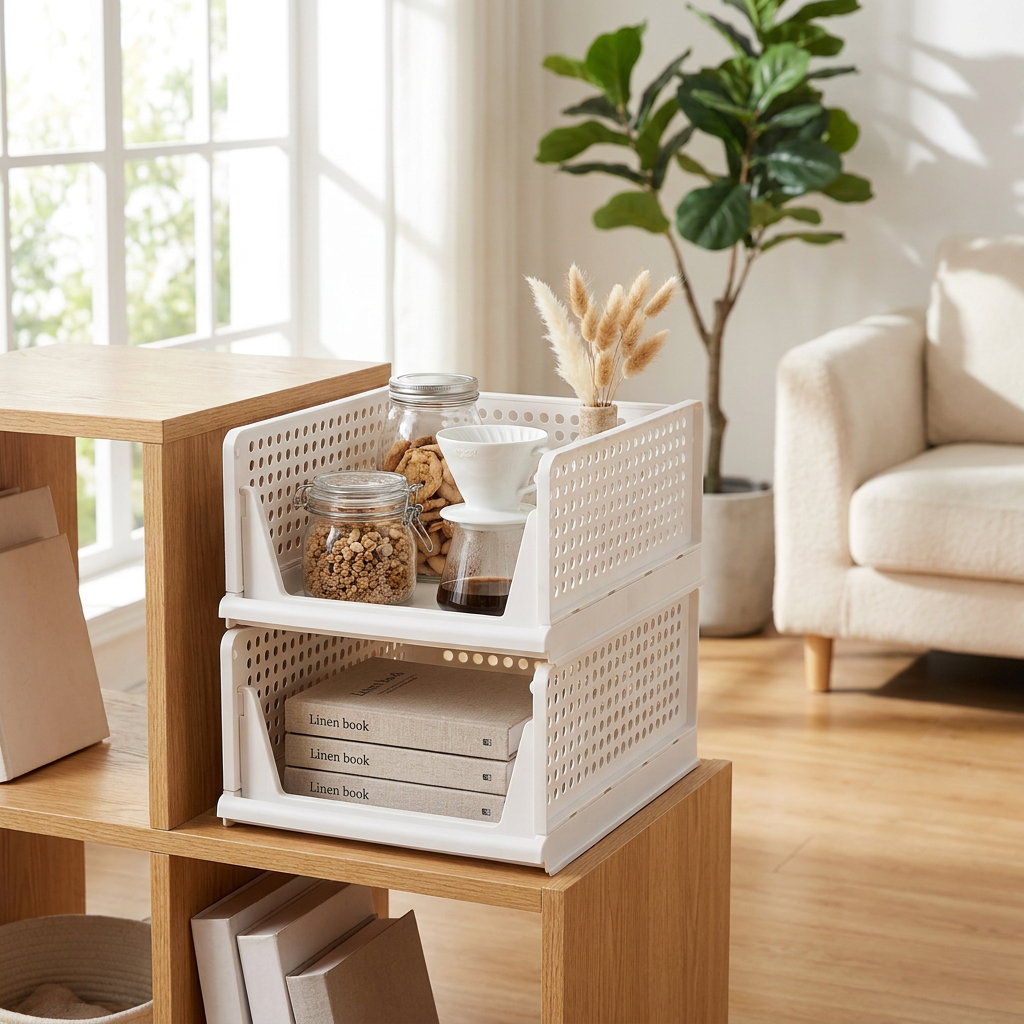 Stackable Plastic Drawer Closet Organizer — lifestyle product image