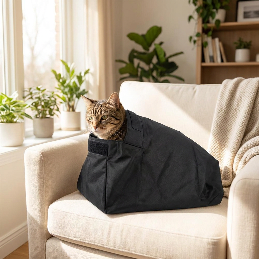 Anti Scratching Travel Cat Carrier Pouch — lifestyle product image