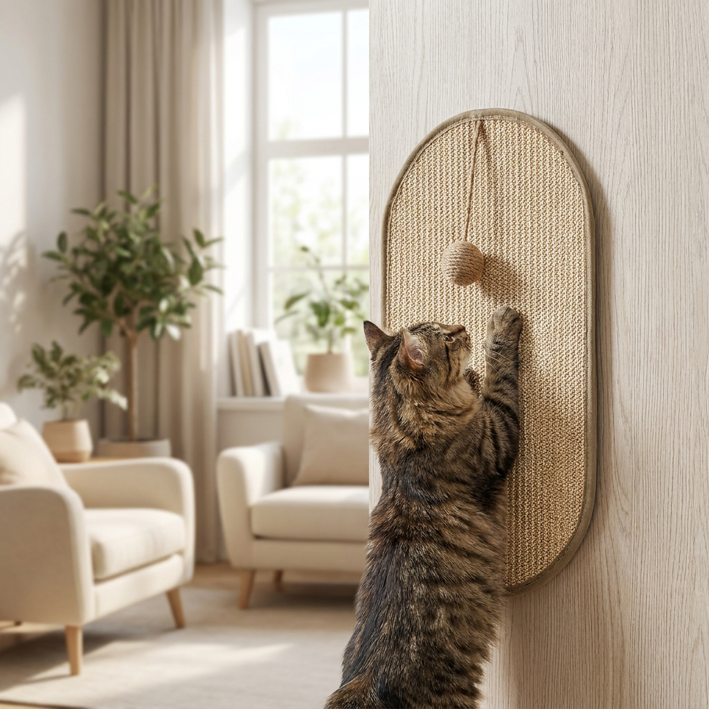 Sisal 3 in 1 Wall Mounted Cat Scratch Pad — lifestyle product image