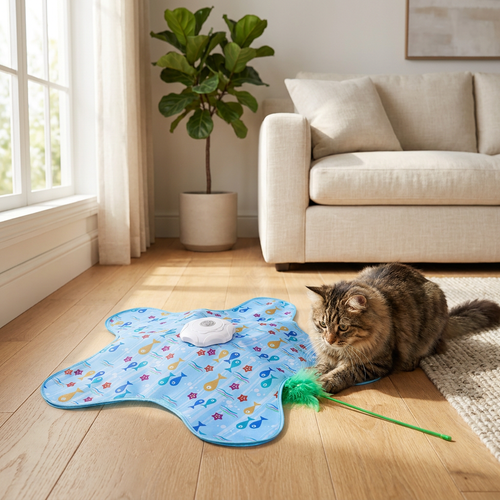 Automatic Hide and Seek Interactive Cat Toy — lifestyle product image