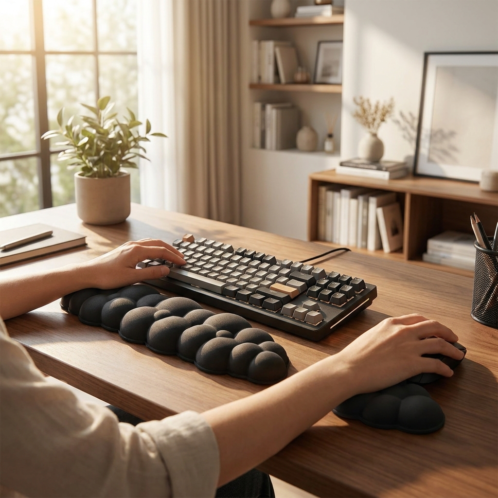 Memory Foam Cloud Wrist Rest — lifestyle product image