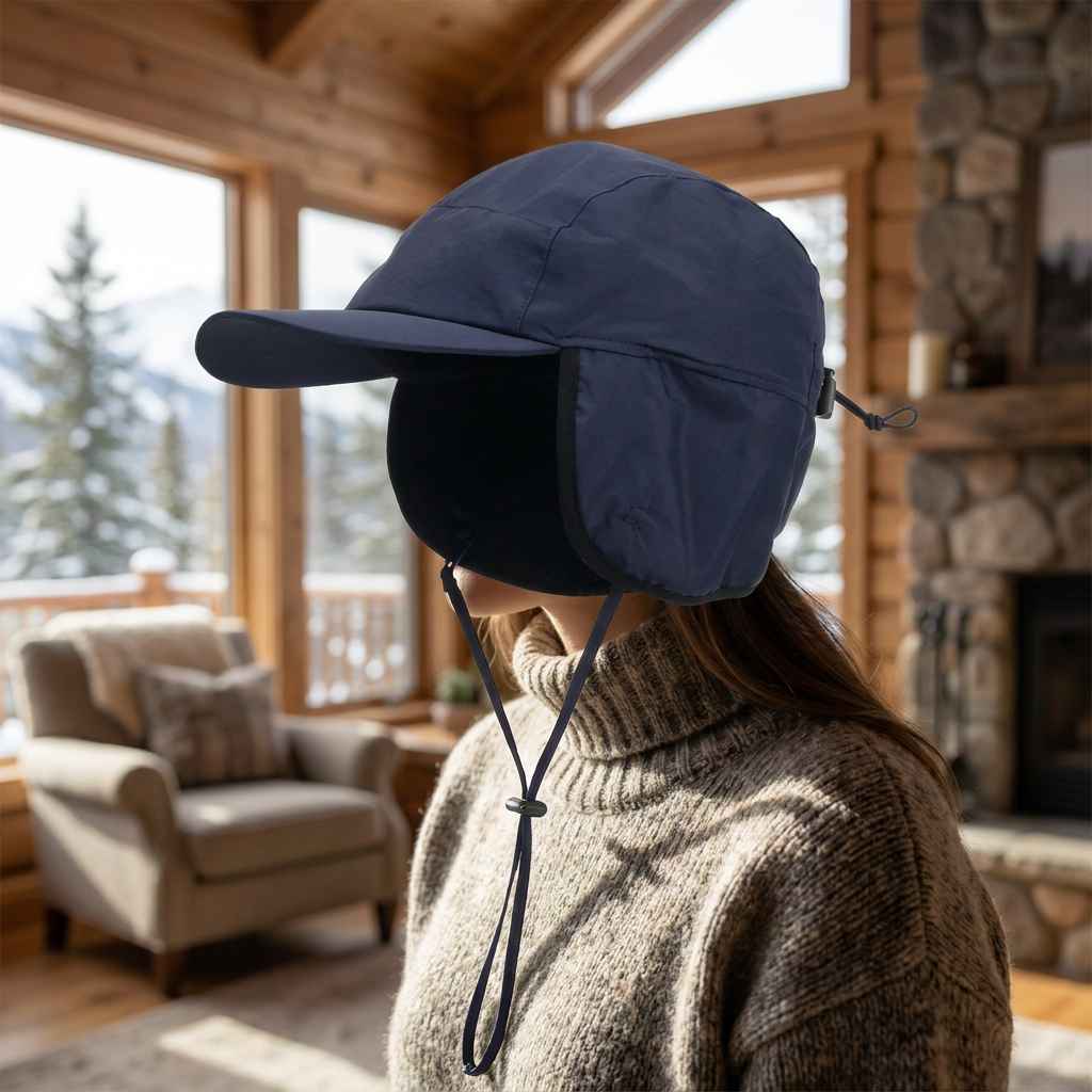 Winter Bomber Hat with Ear Flaps — lifestyle product image