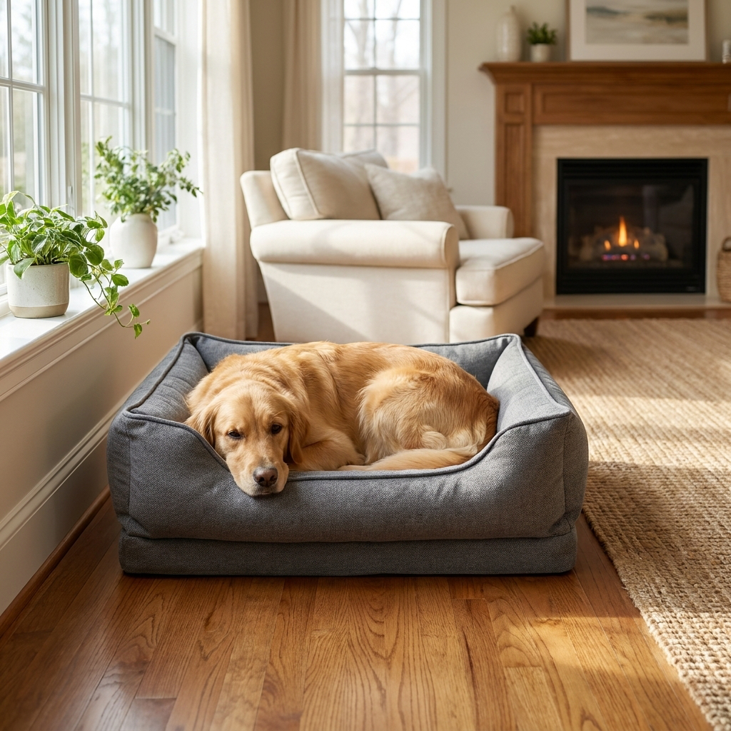 Orthopedic Anti Slip Car Dog Bed Back Seat — lifestyle product image