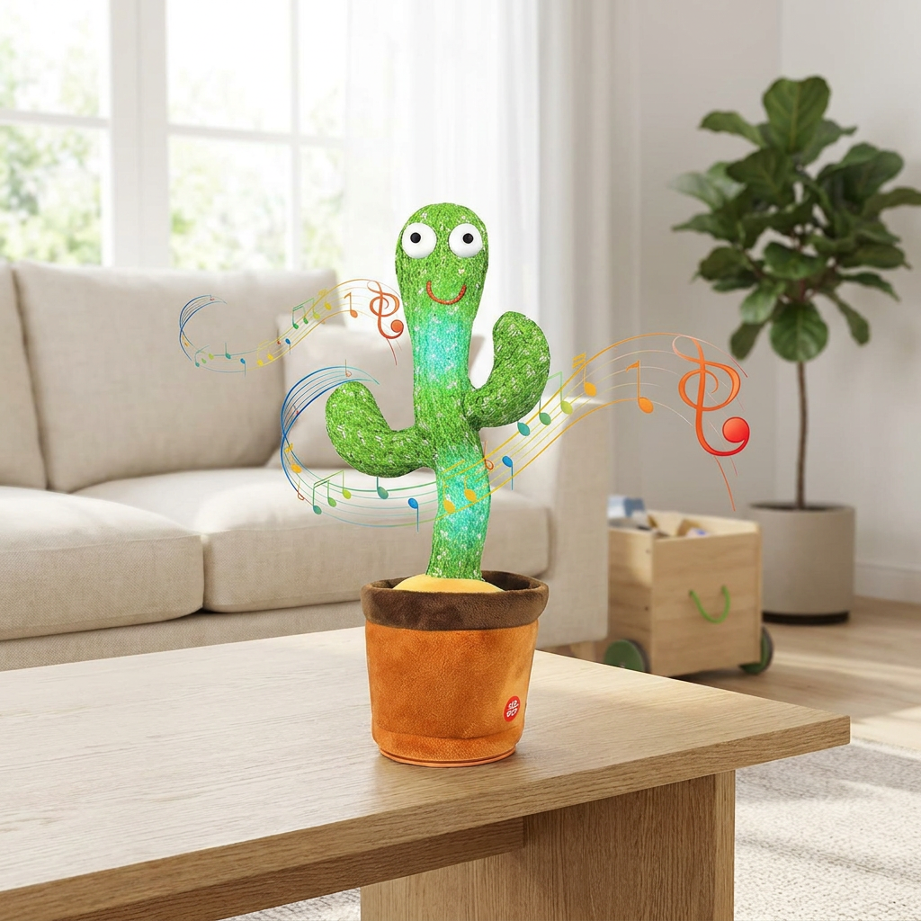 Sound-Reacting Dancing Cactus Toy — lifestyle product image