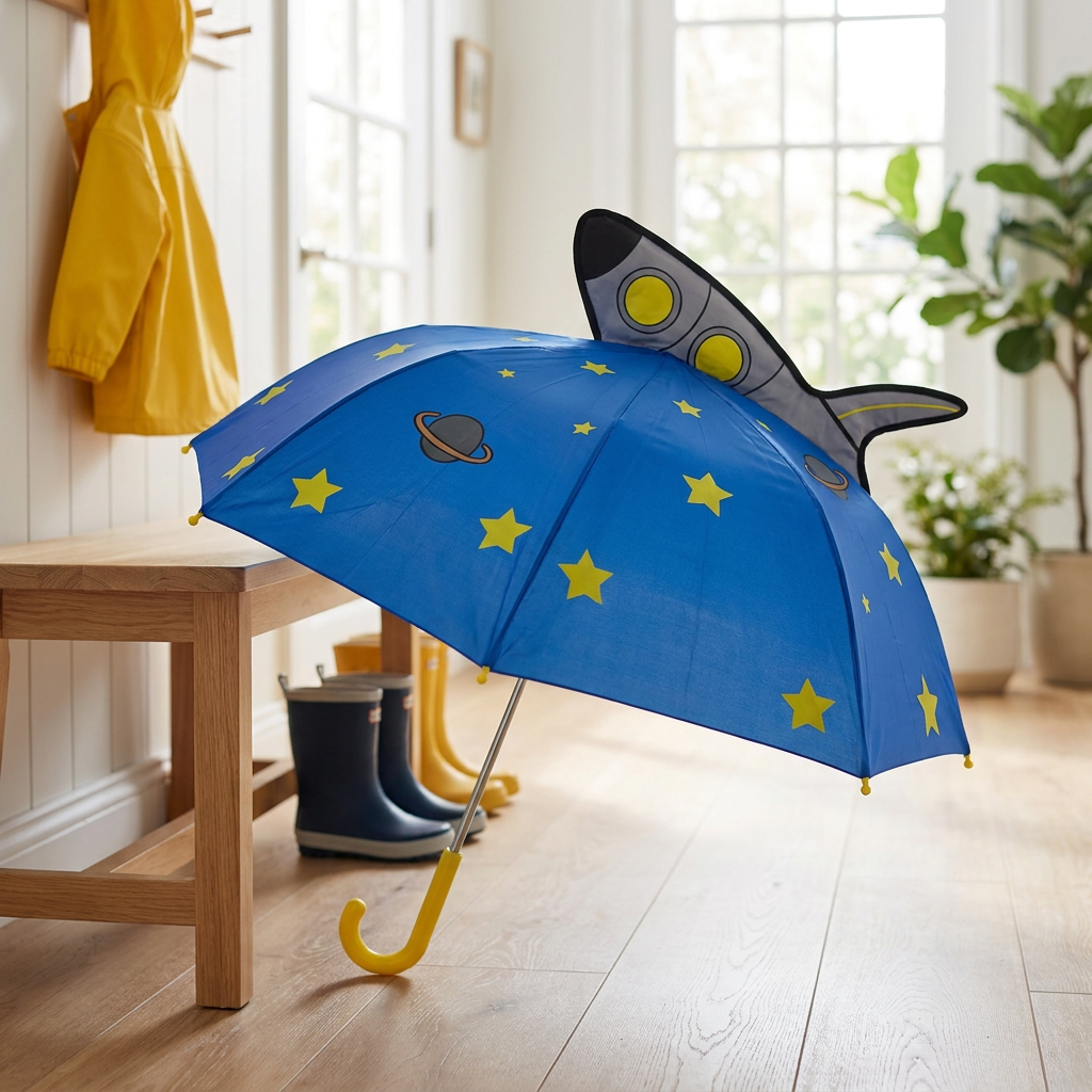 Rainbow Fun Kids Umbrella — lifestyle product image