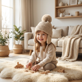 Kids Knit Beanie Winter Hat with Earflaps — lifestyle product image