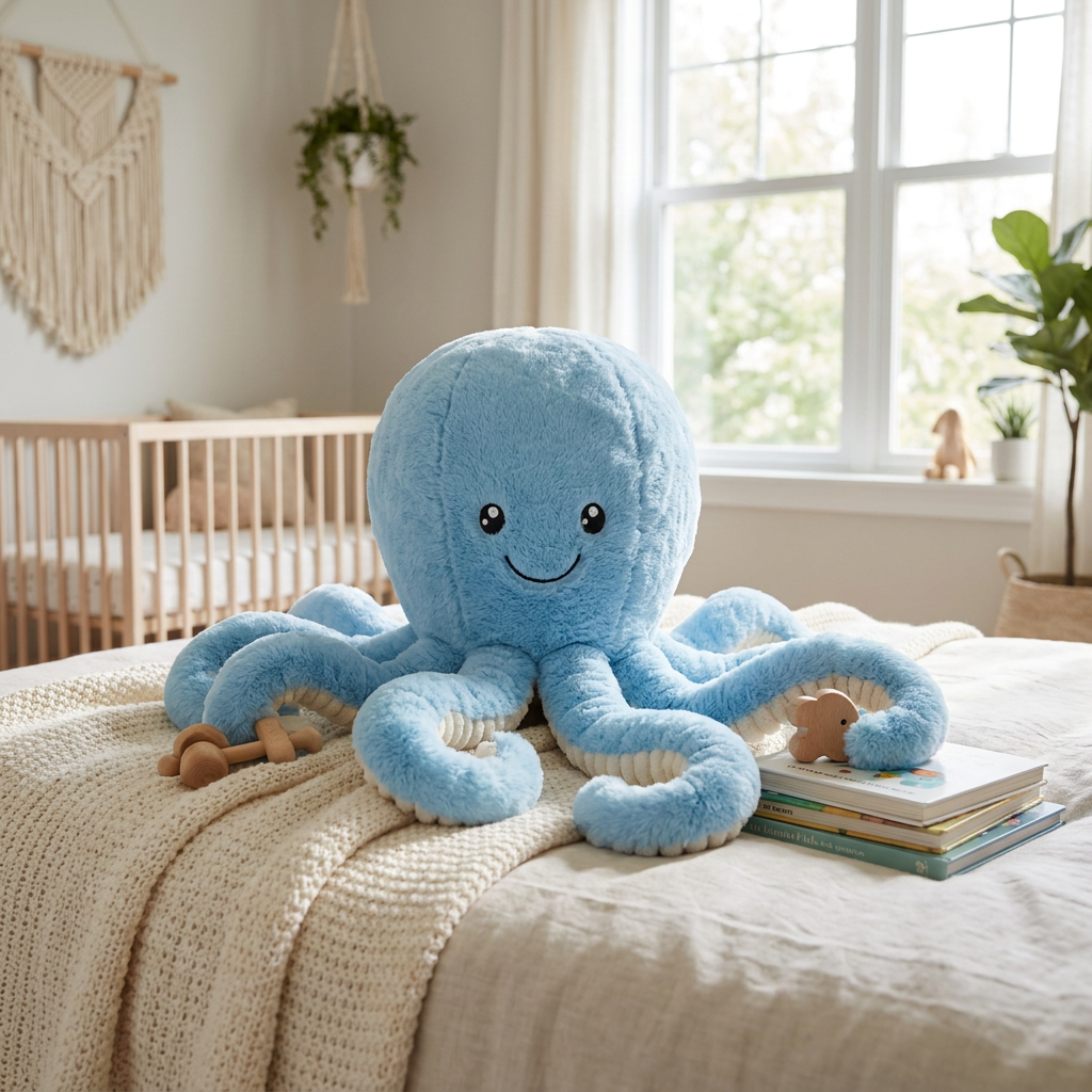 Giant Octopus Plush Stuffed Animal — lifestyle product image