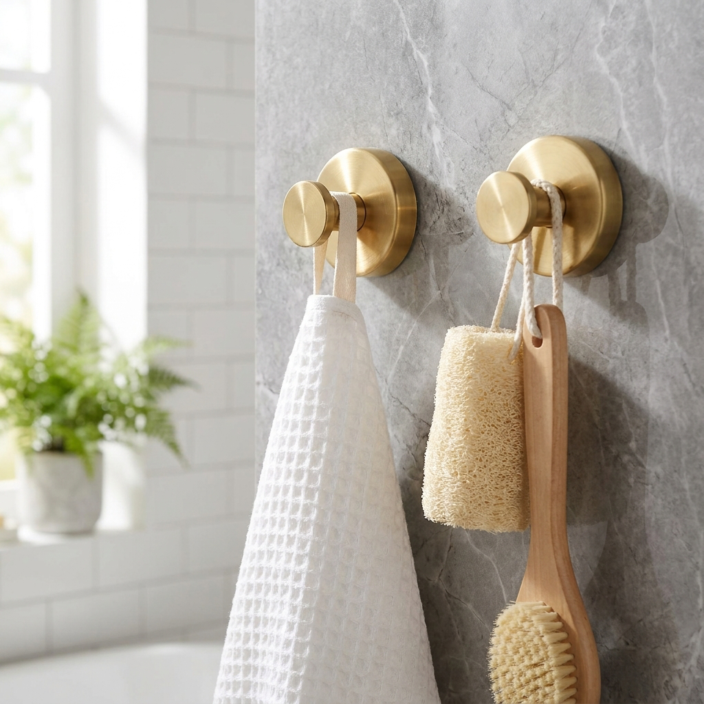 Twist-Lock Suction Cup Wall Hooks — lifestyle product image