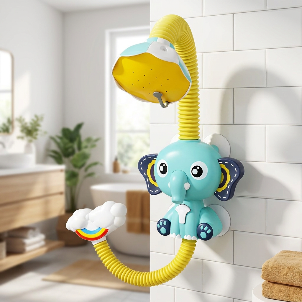Electric Handheld Water Sprinkler for Infants — lifestyle product image