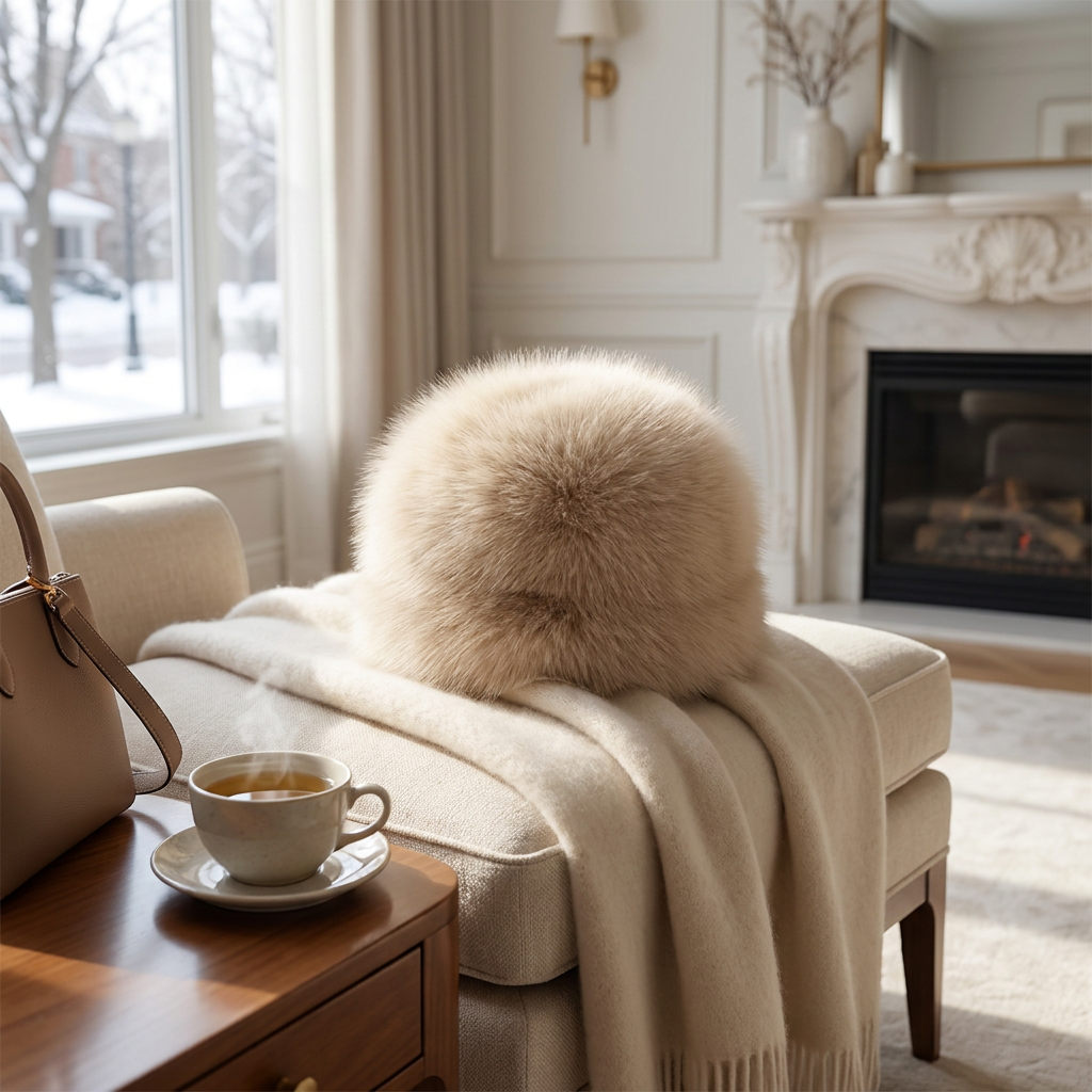 Luxury Faux Fur Winter Hat — lifestyle product image