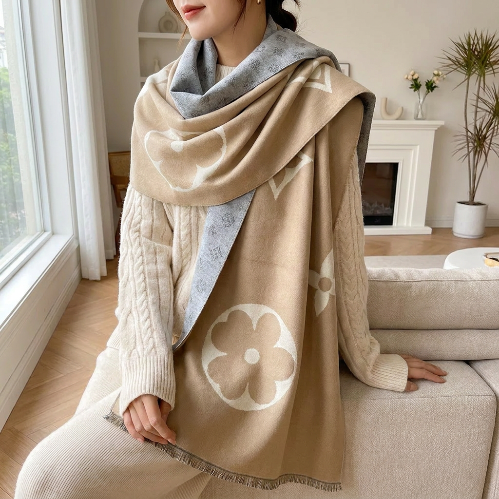 Luxury Faux Cashmere Winter Scarf Neck Warmer — lifestyle product image