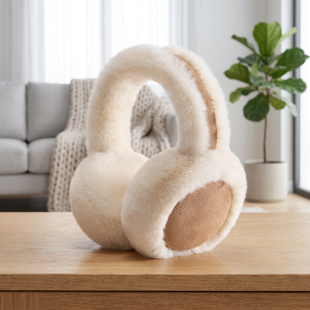 Plush Ear Muffs Winter Headband — lifestyle product image