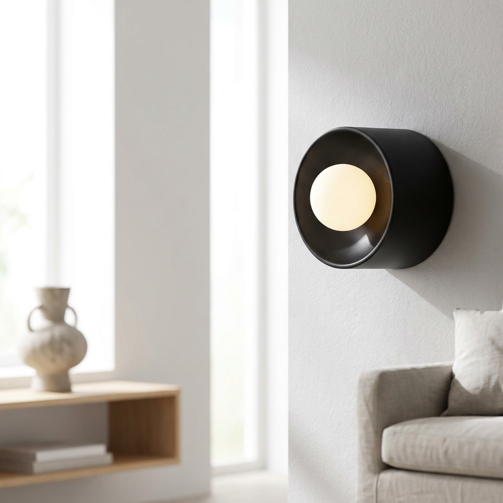 Nordic Modern Black Wall Lamp — lifestyle product image