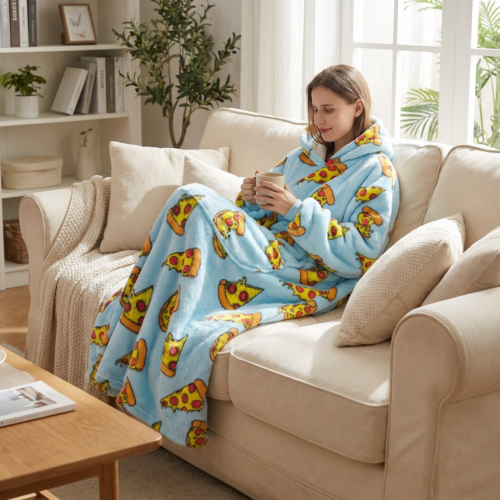 Long Wearable Blanket Hoodie — lifestyle product image