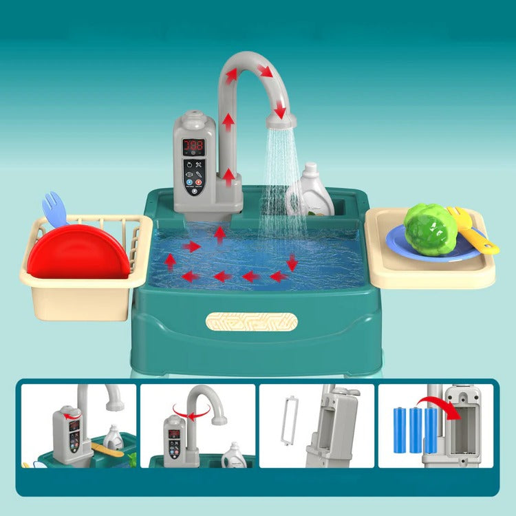 Children’s Play Kitchen with Flowing Water Feature