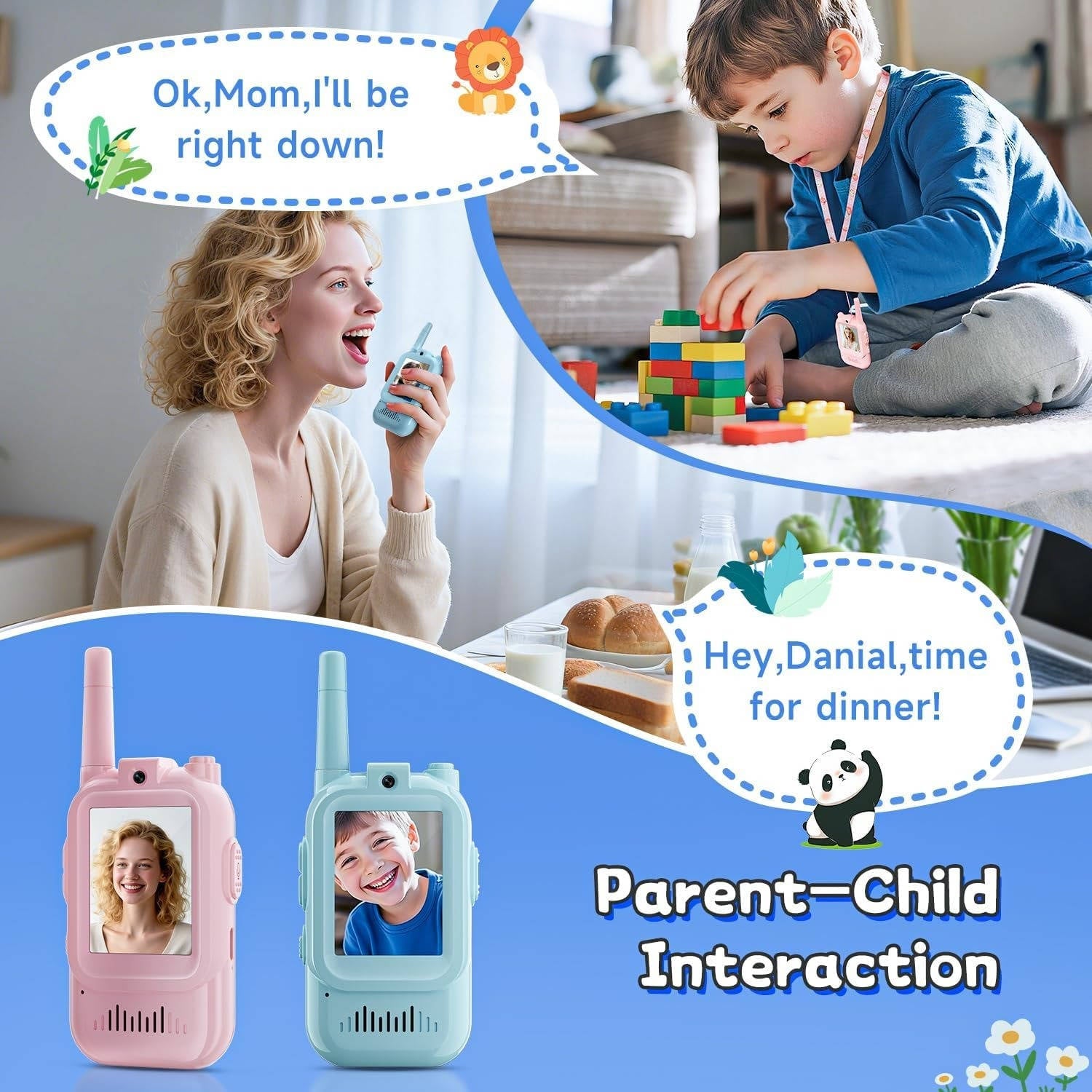 Kids Walkie Talkies Video Voice & Chat 2 Set