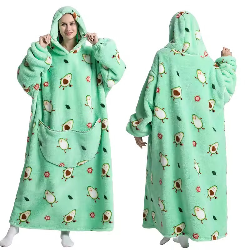 Long Wearable Blanket Hoodie
