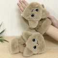 Plush Animal Fingerless Gloves